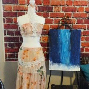 2 piece  halter top and skirt